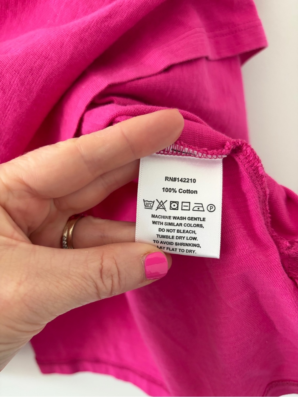 Mersea Amelia Ruffle T Shirt V Neck Oversized Casual Top One Size Raspberry - Picture 6 of 10